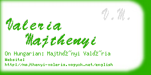 valeria majthenyi business card